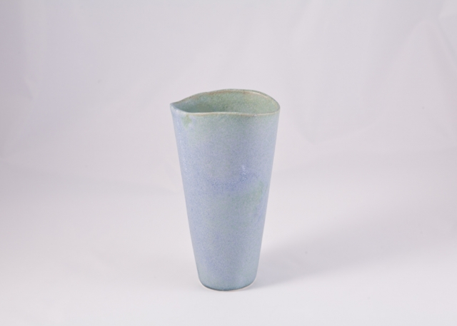 Monet Green Shallow cut vase