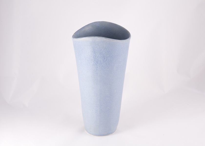 Monet Blue deep cut vase medium